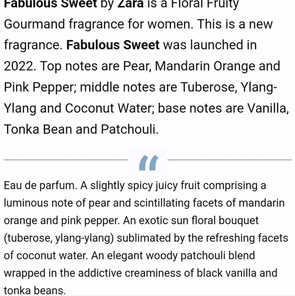 Zara Fabulous Sweet eau de perfume - Picture 5 of 7